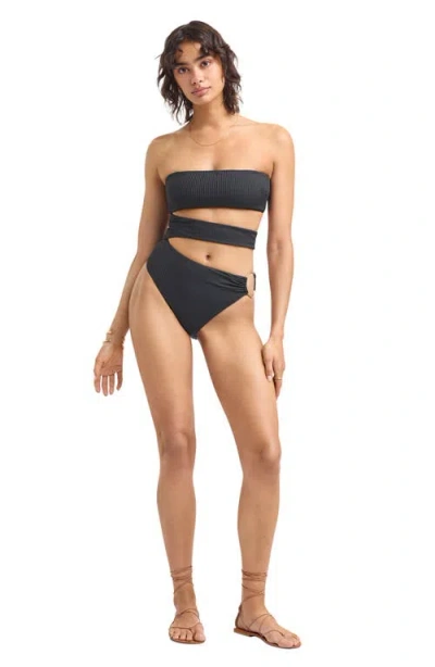 Vitamin A ® Lolita Cutout Rib One-piece Swimsuit In Black