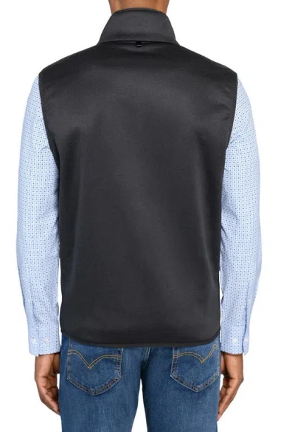 Construct Solid Fleece Vest In Black