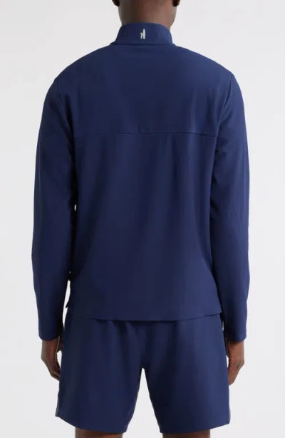 Johnnie-o Hoppin Rib Quarter Zip In Blue