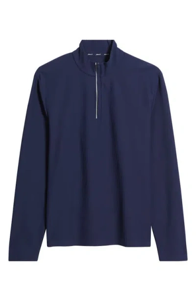 Johnnie-o Hoppin Rib Quarter Zip In Blue