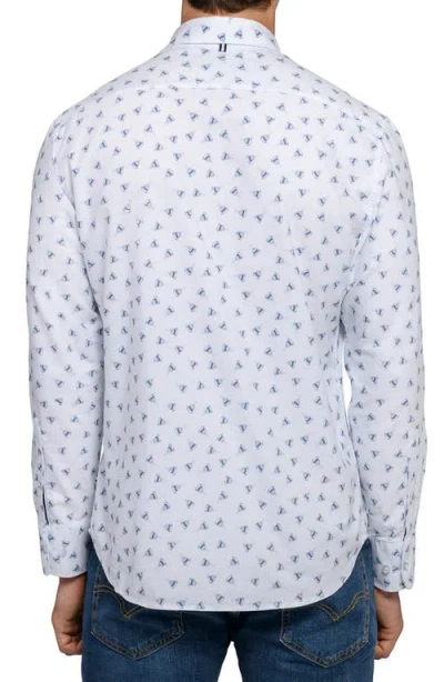 Brooklyn Brigade Pug Print Oxford Basic In White
