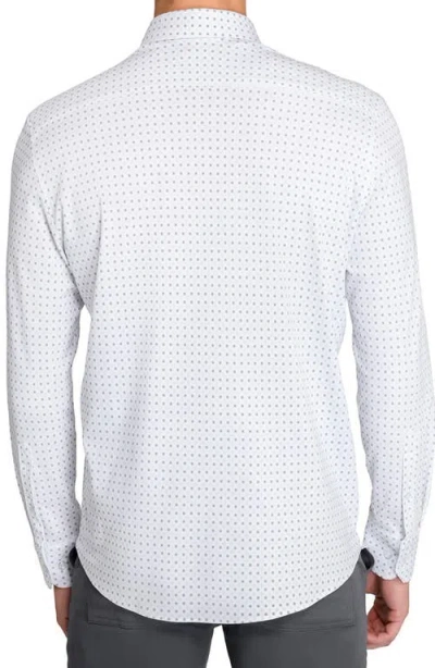 Brooklyn Brigade Dot Print Knit Long Sleeve Basic In Gray