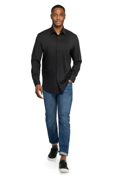 Brooklyn Brigade Solid Knit Long Sleeve Basic In Black