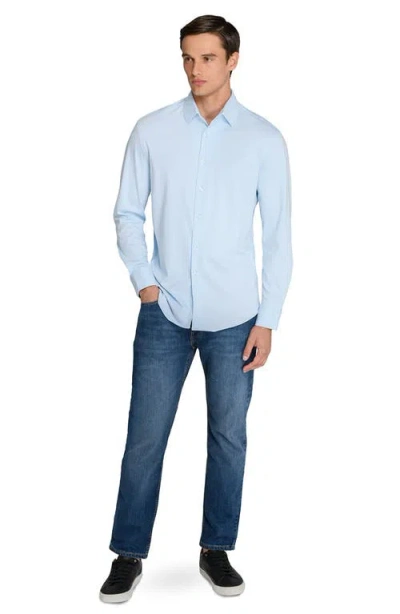 Brooklyn Brigade Solid Knit Long Sleeve Basic In Blue