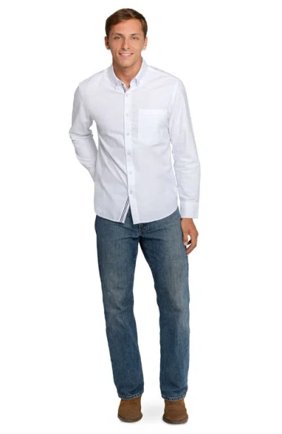 Brooklyn Brigade Solid Oxford Woven Long Sleeve Basic In White