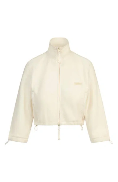 Skims Shrunken Zip Jacket In White