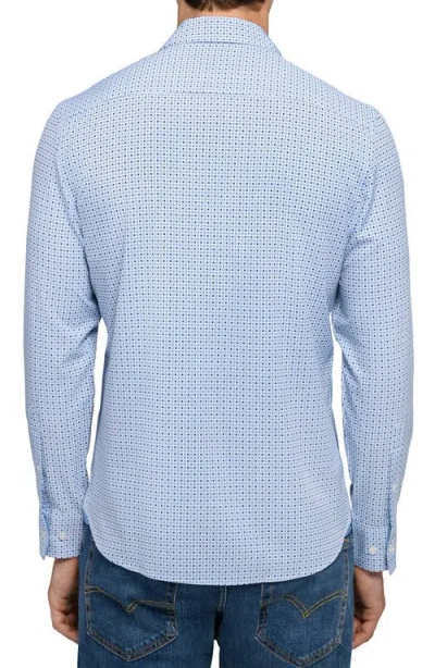 Construct Dash Duo Woven Long Sleeve Basic In Blue