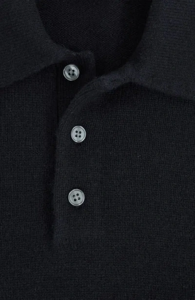 Reiss Mens Deansgate Polo-collar Wool And Cashmere-blend Jumper Navy Xl In Blue