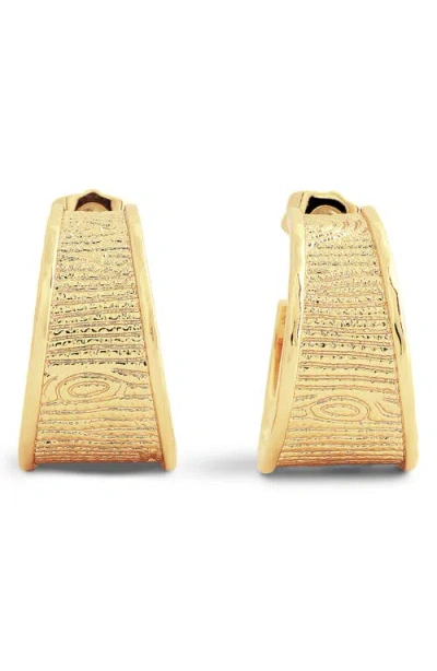 Anabel Aram Jewelry Enchanted Forest Bark Hoop Earrings In Gold