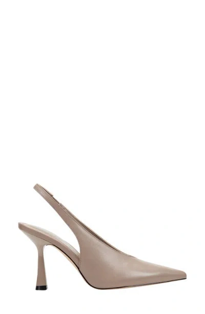 Marc Fisher Ltd Women's Esther Leather Slingback Pump In Neutral