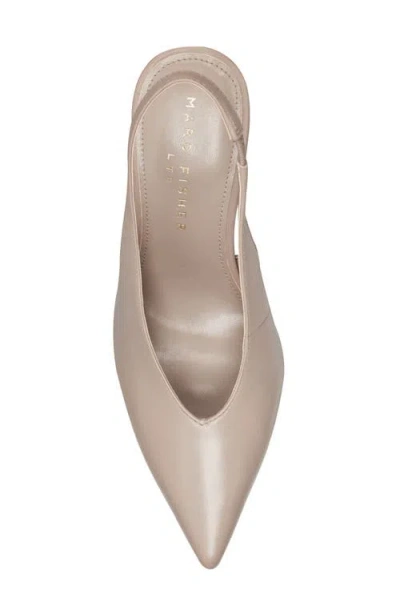 Marc Fisher Ltd Women's Esther Leather Slingback Pump In Neutral