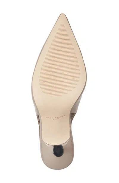 Marc Fisher Ltd Women's Esther Leather Slingback Pump In Neutral