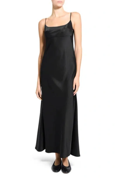Theory Satin Slipdress In Black