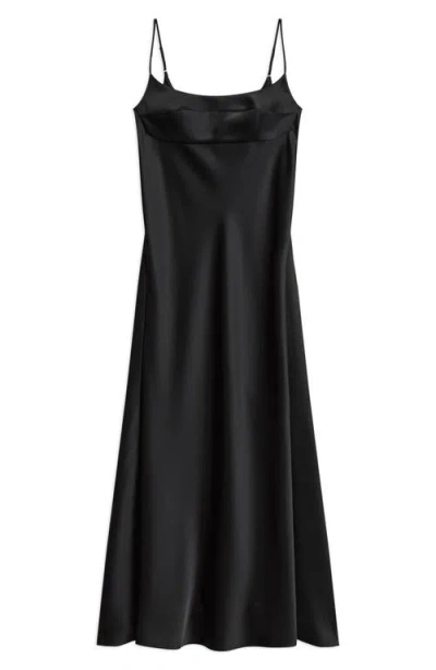 Theory Satin Slipdress In Black