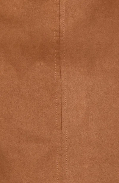 Petal And Pup Petal & Pup Charles Sleeveless Faux Suede Top In Brown