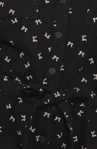 Petal And Pup Petal & Pup Niqui Long Sleeve Romper In Black