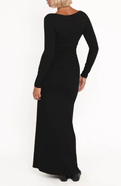 Petal And Pup Petal & Pup Warren Long Sleeve Maxi Dress In Black