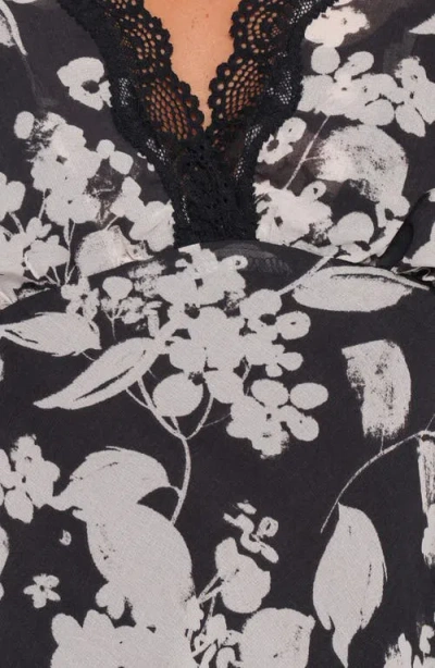 Petal And Pup Petal & Pup Erica Lace Trim Top In Black