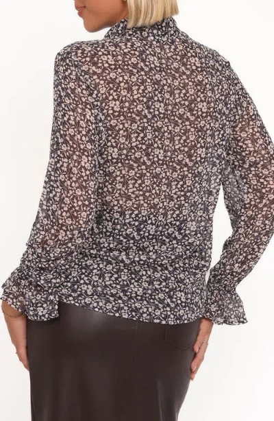 Petal And Pup Petal & Pup Eveline Sheer Front Button Top In Animal Print