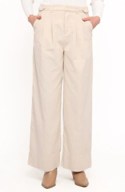 Petal And Pup Petal & Pup Faelan Wide Leg Corduroy Pants In Neutral