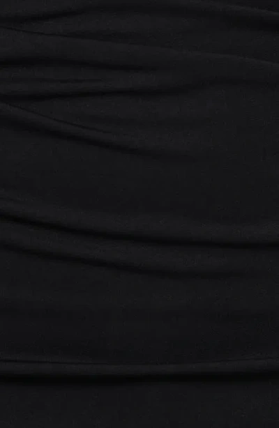 Petal And Pup Petal & Pup Rogan Ruched Long Sleeve Midi Dress In Black