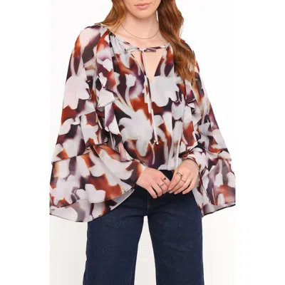 Petal And Pup Petal & Pup Elinor Print Ruffle Sleeve Top In Multi