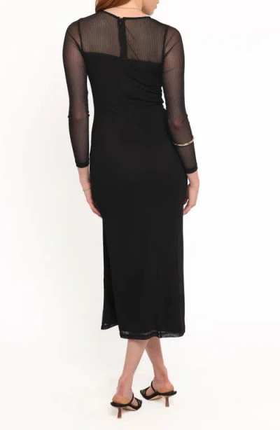 Petal And Pup Petal & Pup Famille Long Sleeve Midi Dress In Black