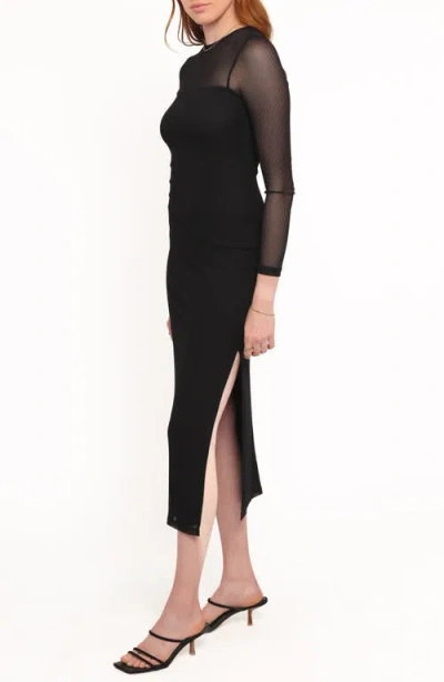 Petal And Pup Petal & Pup Famille Long Sleeve Midi Dress In Black