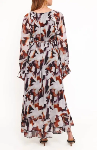 Petal And Pup Petal & Pup Kasey Floral Print Long Sleeve Maxi Dress In Multi