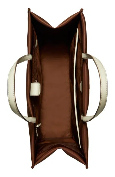 Tory Burch Ella Colorblock Nylon Tote In Brown