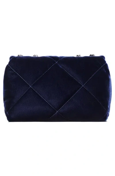 Tory Burch Kira Velvet Quilted Convertible Shoulder Bag In Blue