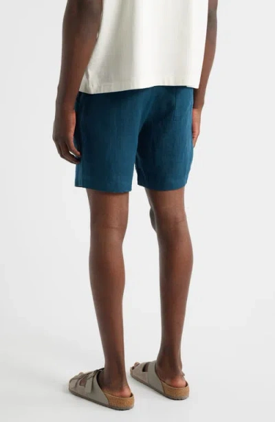 Alex Crane  Bo Linen Drawstring Shorts In Purple