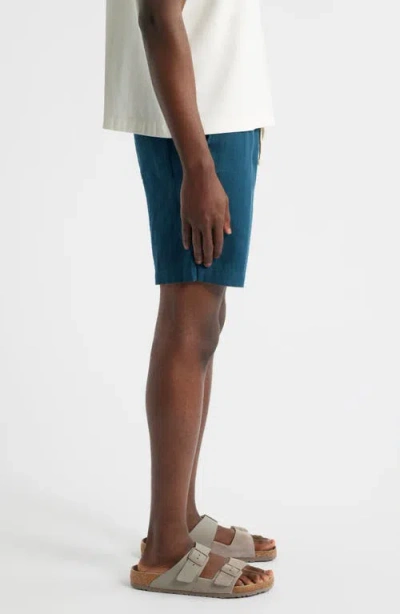 Alex Crane  Bo Linen Drawstring Shorts In Purple