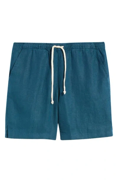 Alex Crane  Bo Linen Drawstring Shorts In Purple