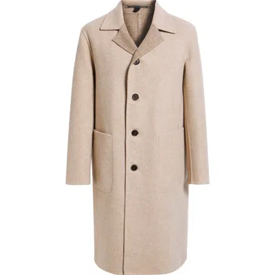Hugo Boss Boss Reversible Virgin Wool & Cashmere Coat In Neutral