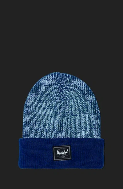 Herschel Supply Co . Kids' Elmer Reflective Rib Beanie In Blue
