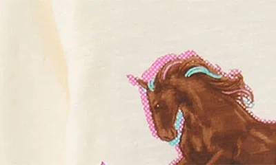 Hatley Kids' Galloping Horse Long Sleeve T-shirt In White