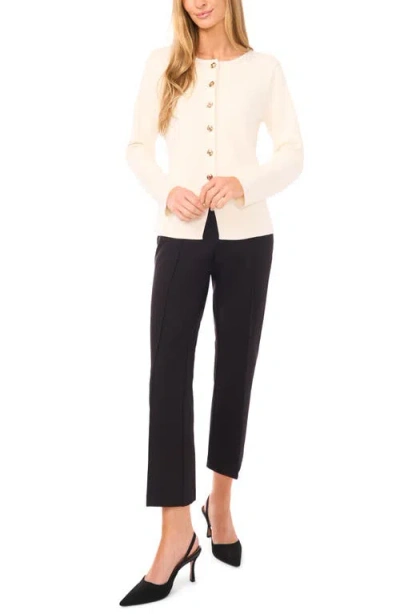 Ted Baker Collarless Cardigan In White