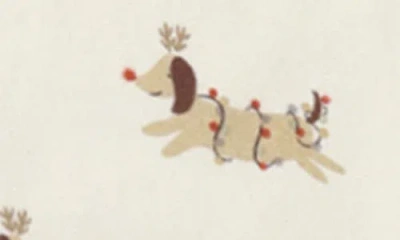 Quincy Mae Christmas Cotton Blend Sweatpants In White