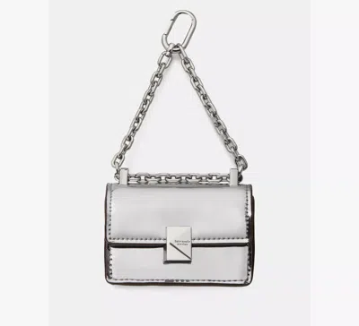 Kate Spade Charmed Metallic Nano Deco Bag Charm In Silver