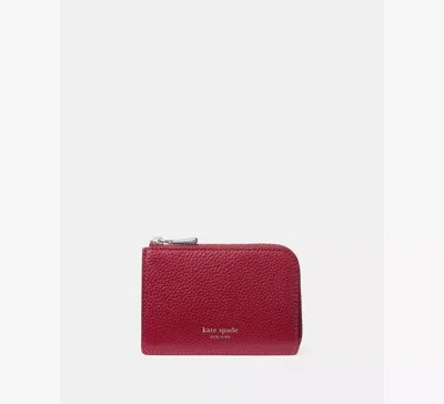 Kate Spade Mini Zip Card Case In Red