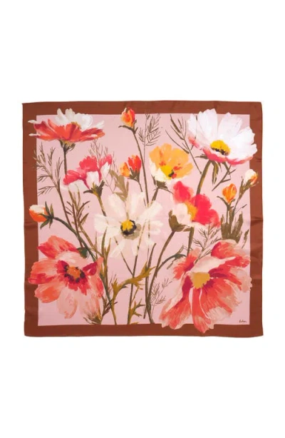 Echo Cosmos Silk Square Scarf In Pink