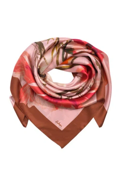 Echo Cosmos Silk Square Scarf In Pink