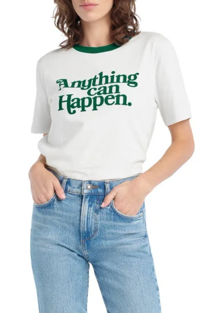 Favorite Daughter Anything Can Happen Contrast Binding Organic Cotton Graphic T-shirt In Multi