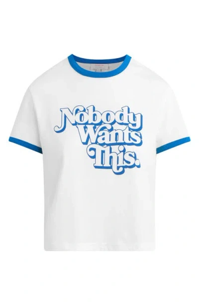 Favorite Daughter Contrast Binding Organic Cotton Graphic T-shirt In White