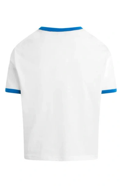 Favorite Daughter Contrast Binding Organic Cotton Graphic T-shirt In White