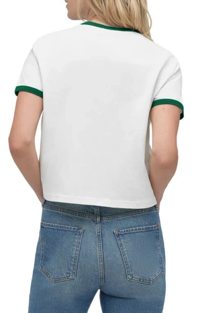 Favorite Daughter Contrast Binding Organic Cotton Graphic T-shirt In White