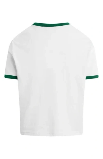 Favorite Daughter Contrast Binding Organic Cotton Graphic T-shirt In White