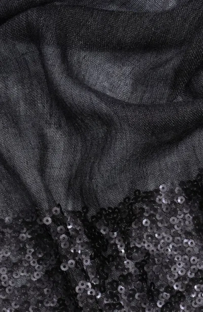Echo Sequin Border Wrap In Black