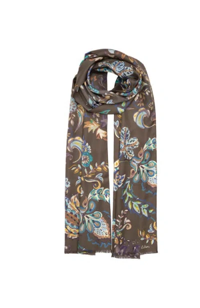 Echo Dreamy Paisley Silk Oblong Scarf In Green